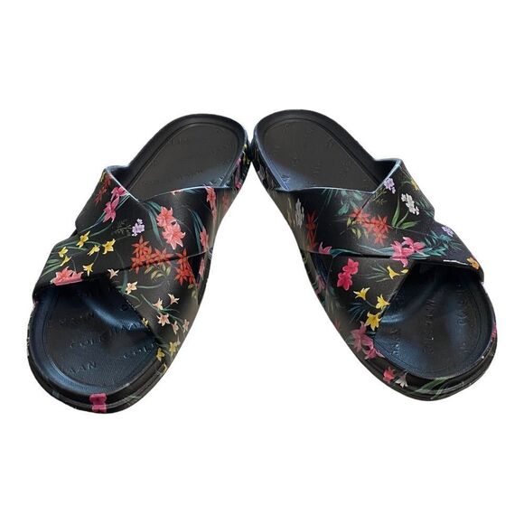 COLE HAAN Findra Evening Floral Print Pool Slide Sandals NEW 7 - Picture 3 of 6
